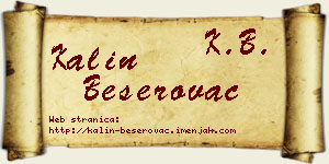 Kalin Beserovac vizit kartica